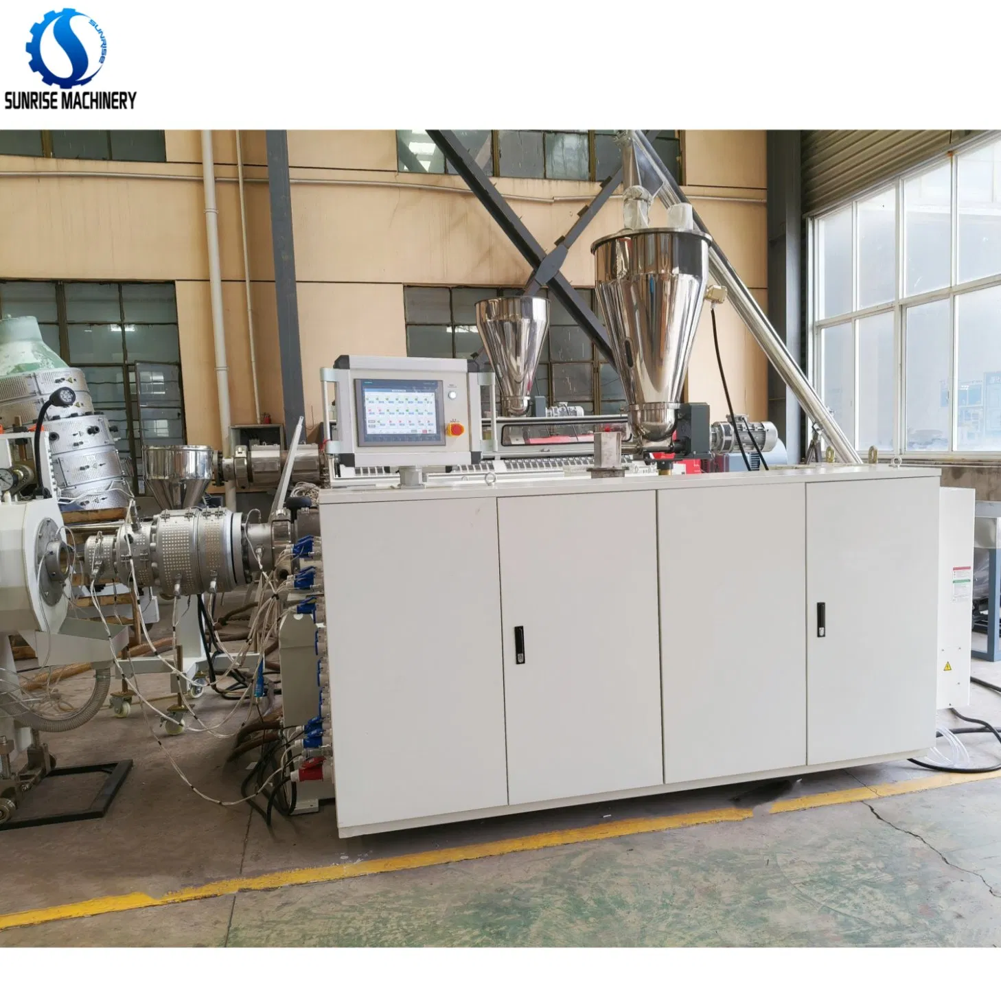 Complete Plastic UPVC CPVC PVC Electric Conduit Wire Water Agricultural Pipe Hose Tube Extrusion Production Line