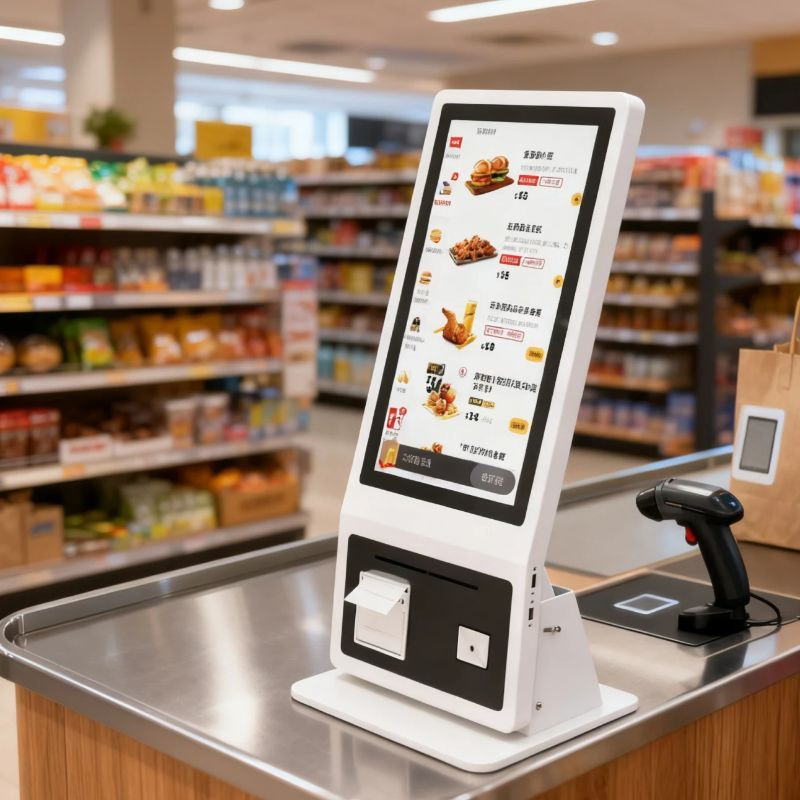 Commercial Tabletop Touch Kiosk Self Order Terminal for Food Beverage Business