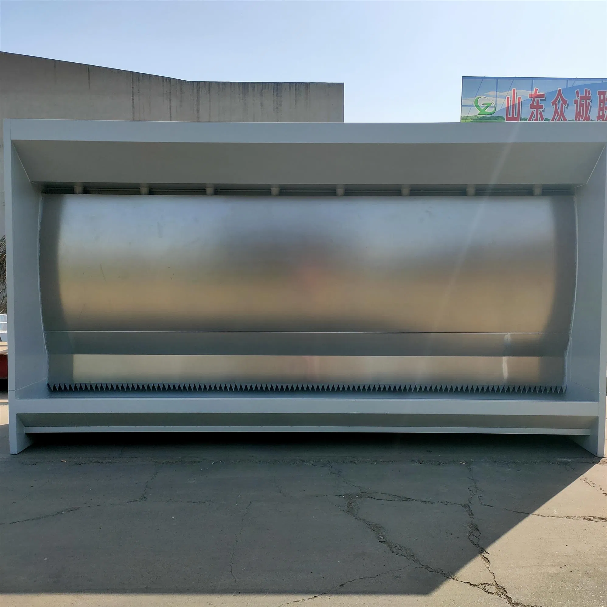 High Pressure Water Swirl Booth 201 Stainless Steel Custom Length Paint Mist Extraction CE Patent