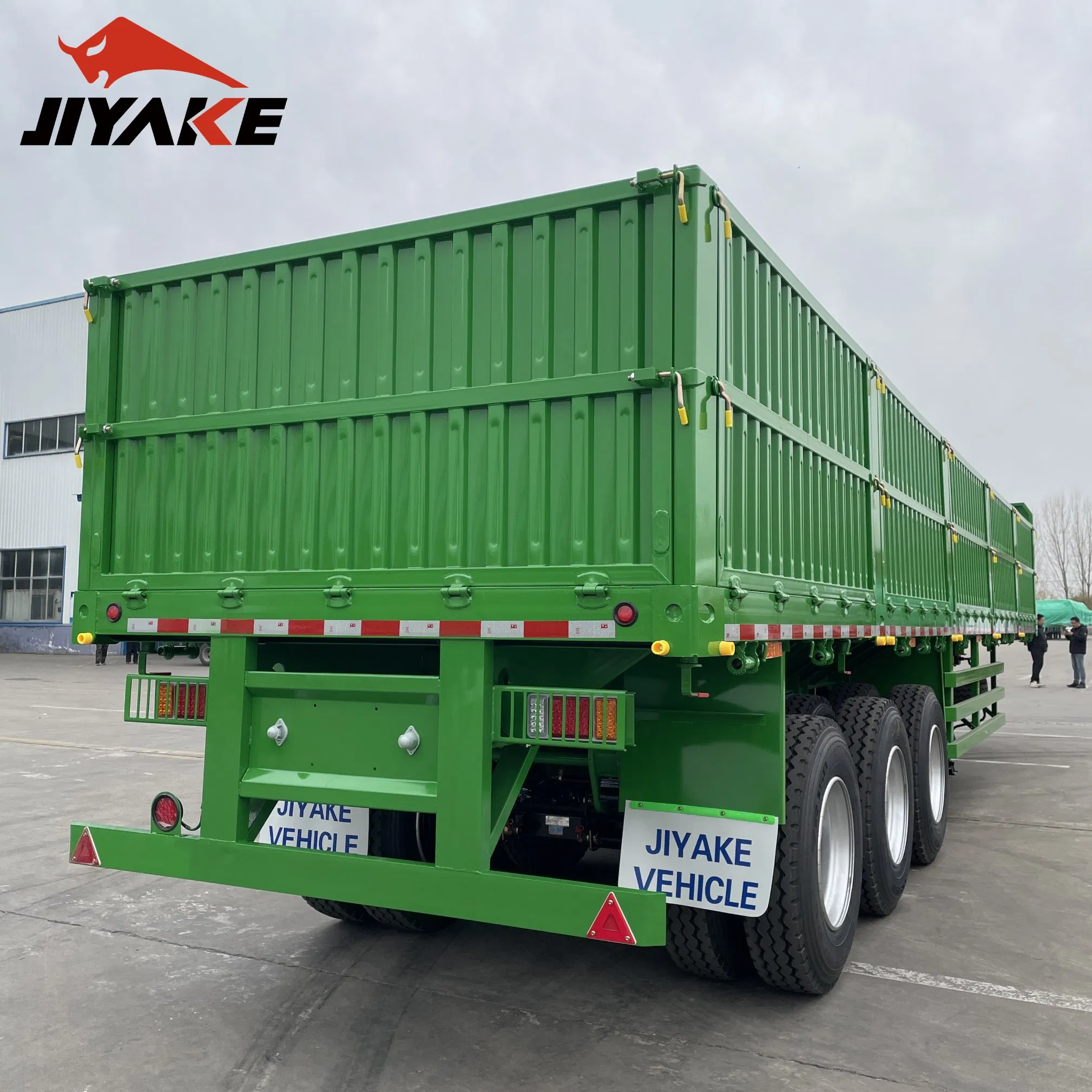 3-Axis 60-Ton Transport Flatbed Container Chassis Semi-Trailer with Side Walls Multi-Purpose Heavy-Duty Truck Trailer