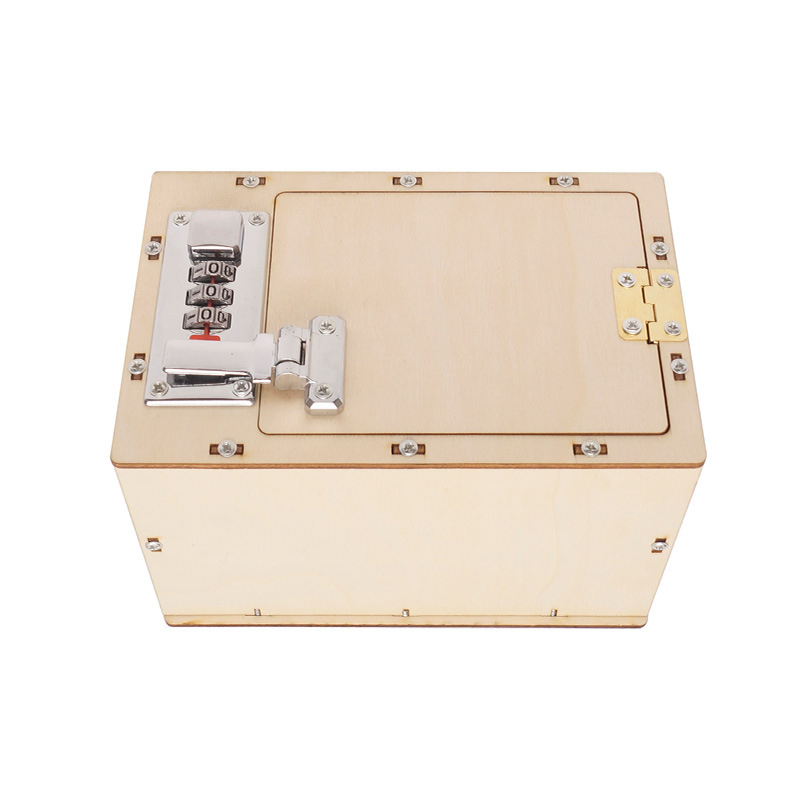 Mechanical Password Box Kit Children DIY Stem Creative Scientific Programming Technology Learning Wooden Steam Educational Toy