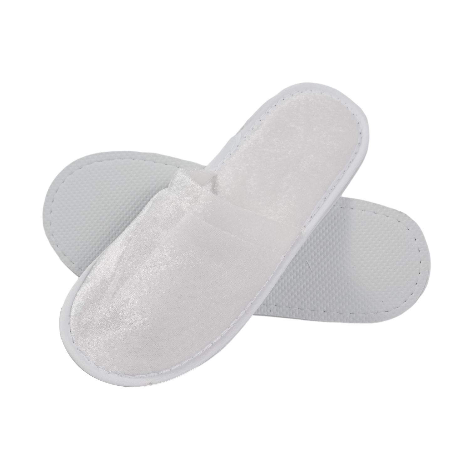Imitation Cut Velvet and Pearl Cotton Hotel Slippers Delicate