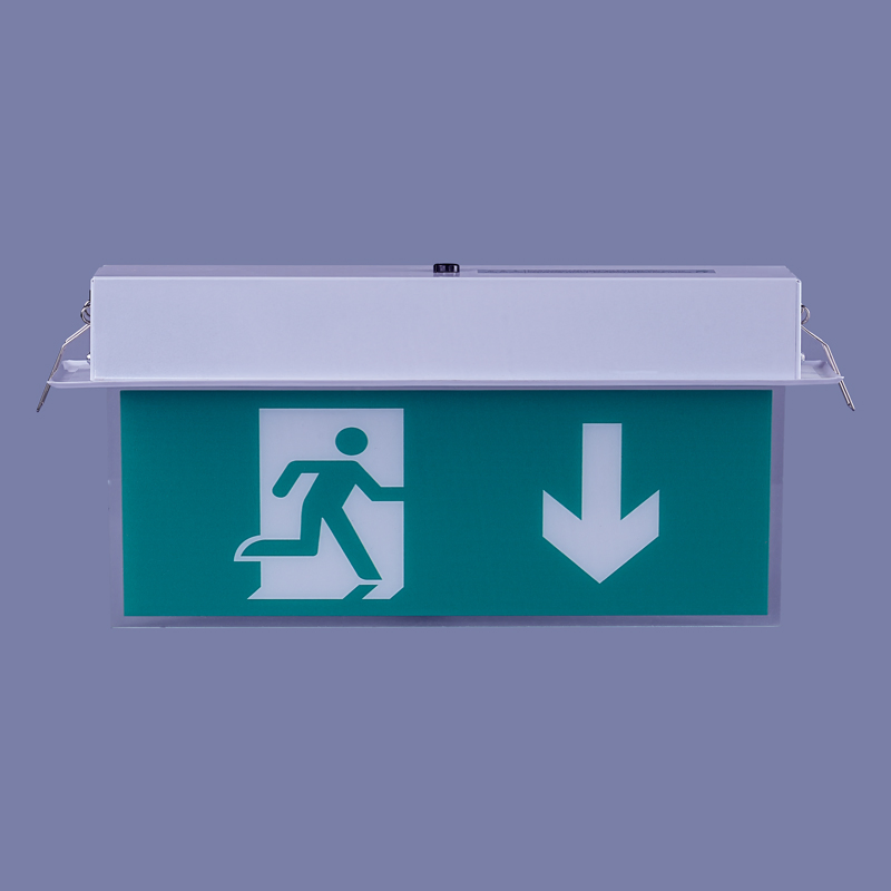 3W IP30 Acrylic Board Rechargeable LED Emergency Exit Sign Light for Door Supermarket