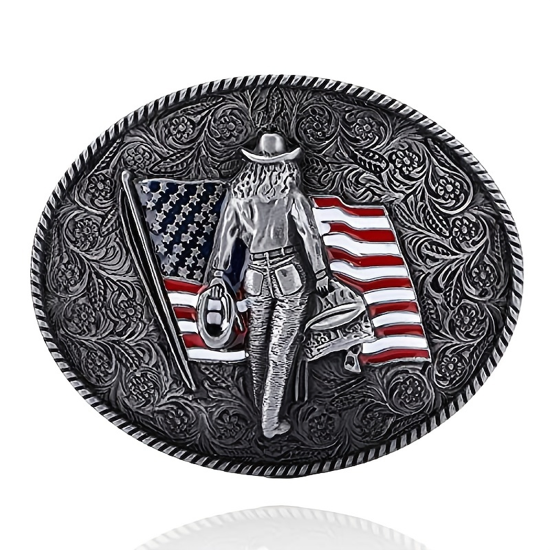 Customised Hollow America Style Large Biker Metal Belt Buckles Western Cowboy Belt Buckle