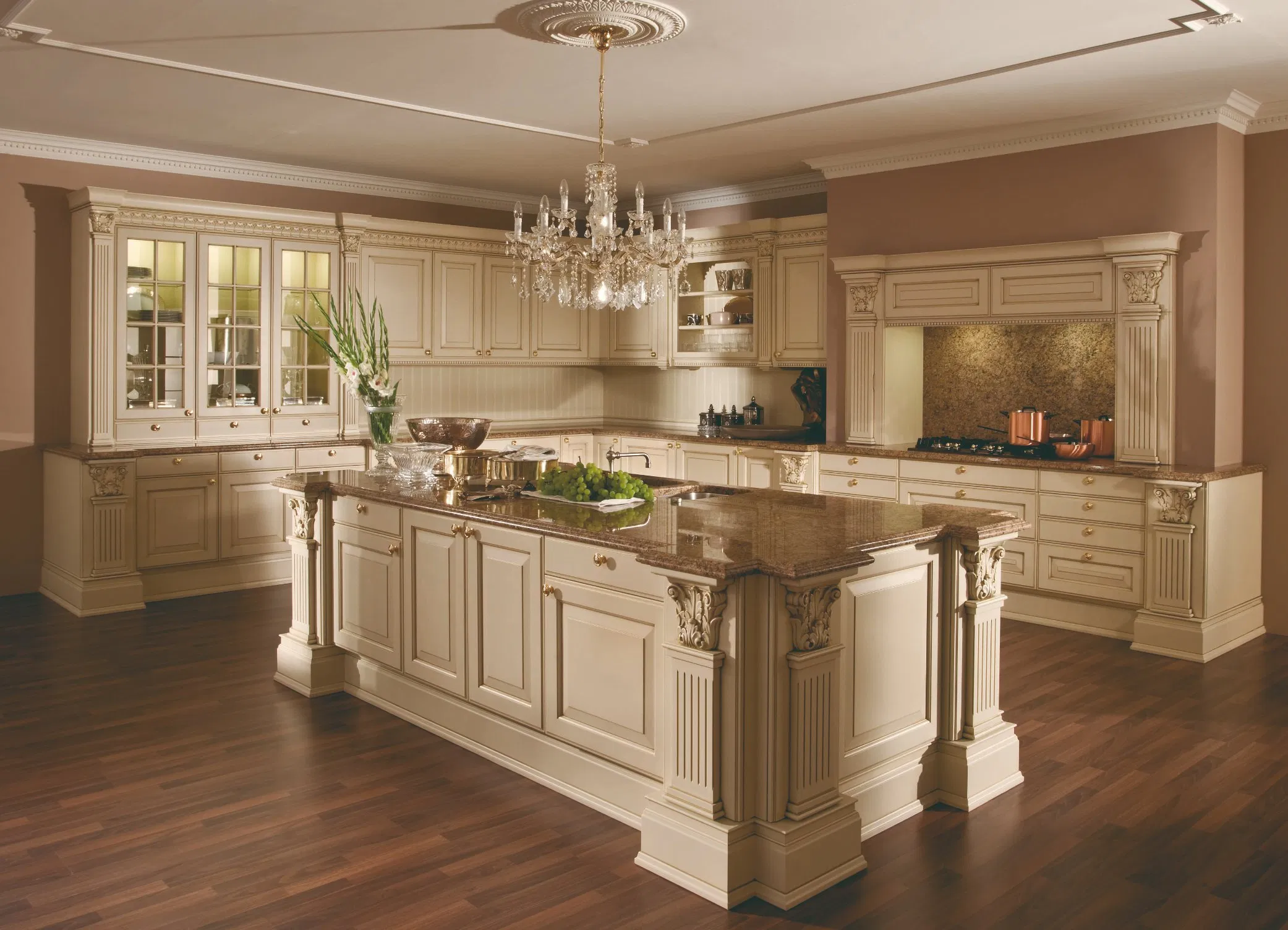 Classic Solid Wood Shaker Kitchen Cabinet High-End Kitchen Furniture Armoire Cuisine
