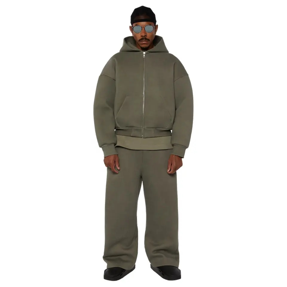 Custom Football Hoodie Sweatpants Sports Set Oversized Sweatsuit Sportswear Suits Tracksuit Men