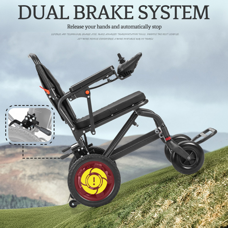 Adjustable Lightweight Powerchair Wheelchair with Smart Features and Dual Motors