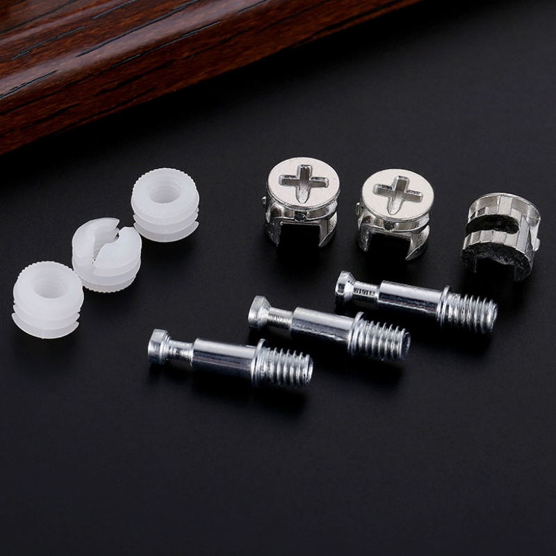 High Quality Furniture Minifix Connecting Fitting 2 in 1 Minifix Cam Connecting Bolt Perno Caja Tuerca