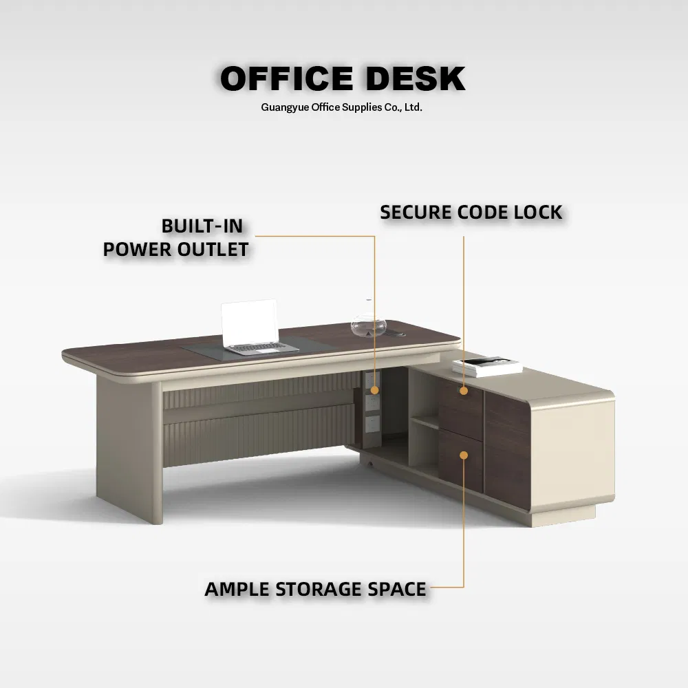 Elegant Modern Office Desk: Luxury Design with Customizable Color Choices