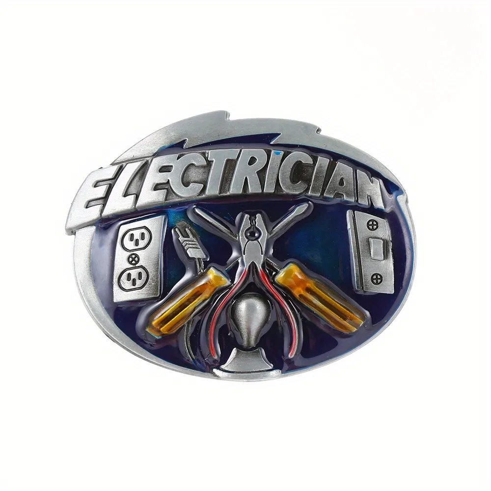 Custom 3D Metal Belt Buckle Novelty Mechanic Worker Electrician Tool Belt Buckle
