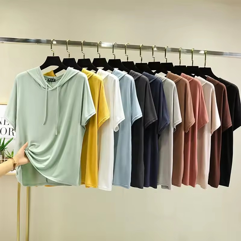 High-Quality Sexy 100% Cotton V-Neck Women's T-Shirt, Fashionable Blank Bottom V-Neck Short-Sleeved Breathable Women's T-Shirt