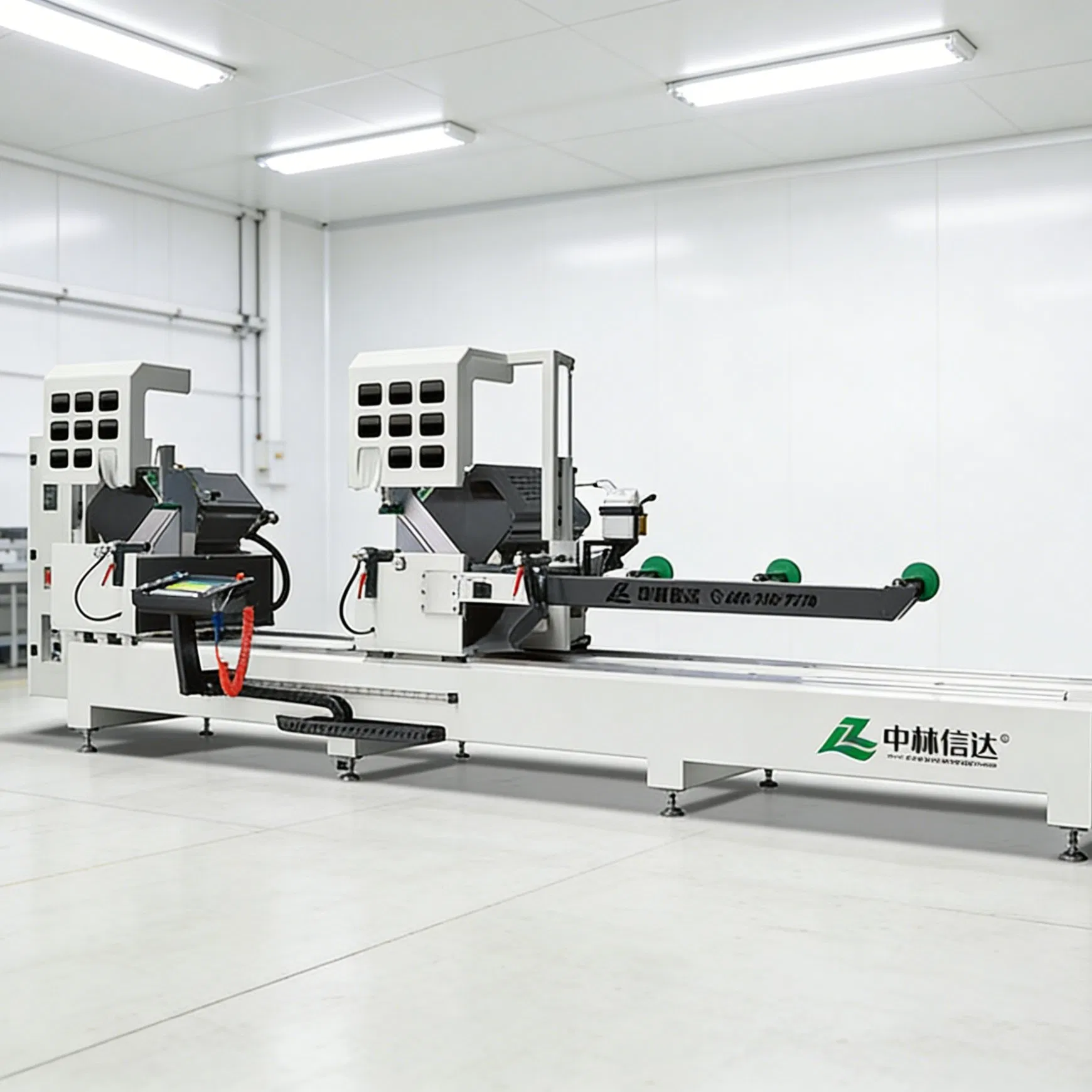 Dual Head 90/45 Degree Cutting Saw for Aluminum Doors PVC Machine