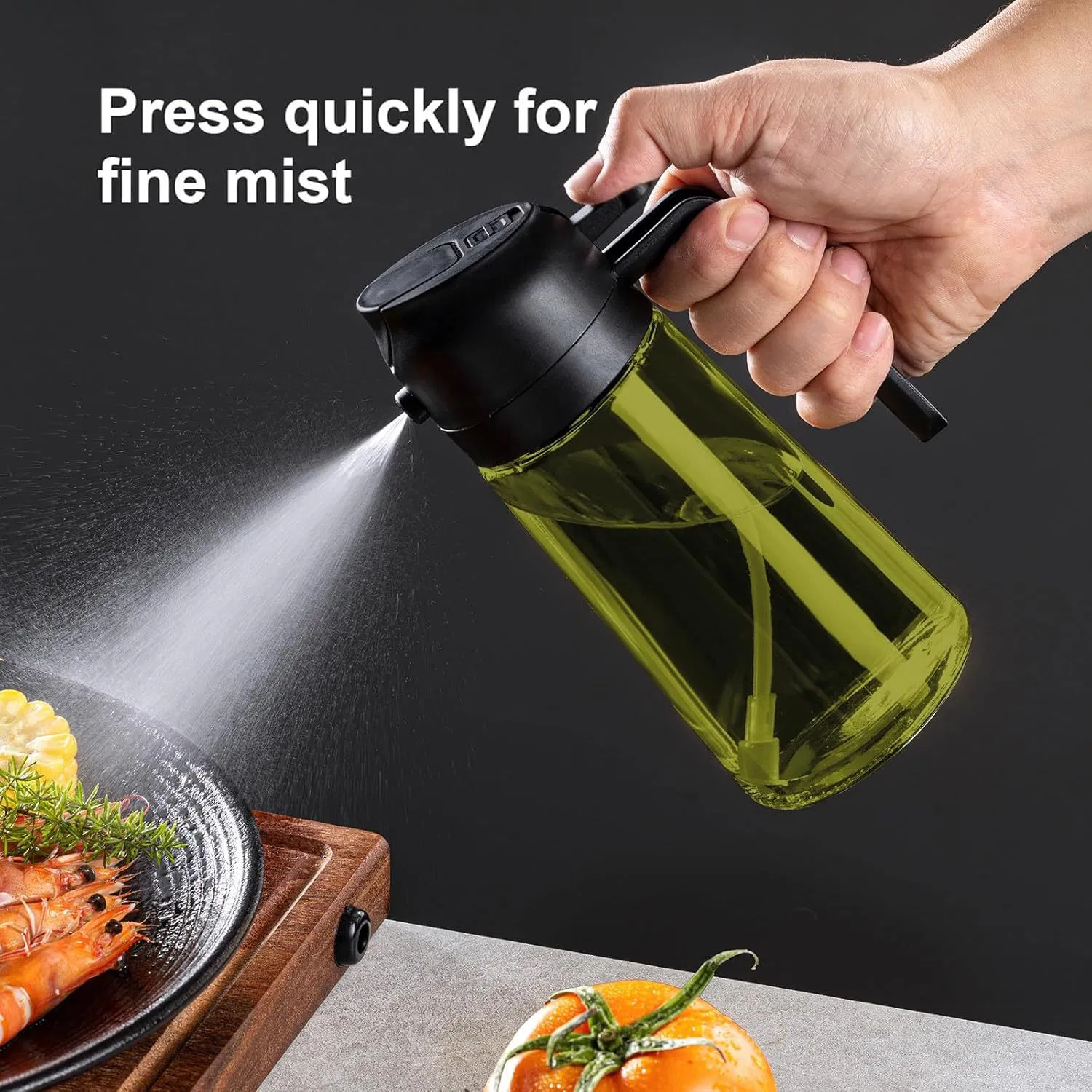 Customized Glass Material 2-in-1 Oil Sprayer for Daily Cooking