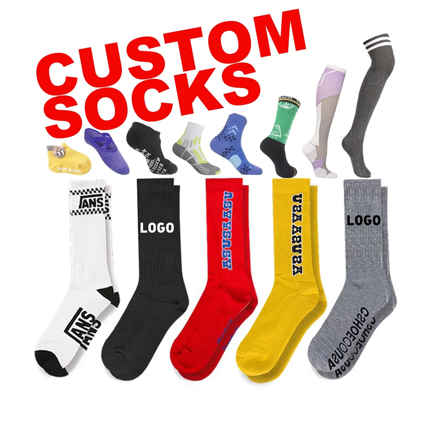 OEM Knitted Athletic Socks Custom Sports Socks