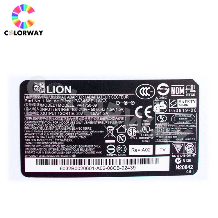 Silver Foil CE UL Electronic Warning Battery Label