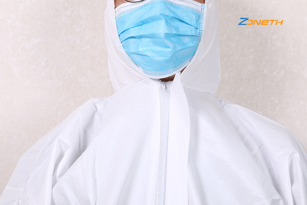 60GSM White Protective Clothing DuPont Tyvek Disposable Coveralls Isolation Gown FDA Approved Used Clothing Workwear