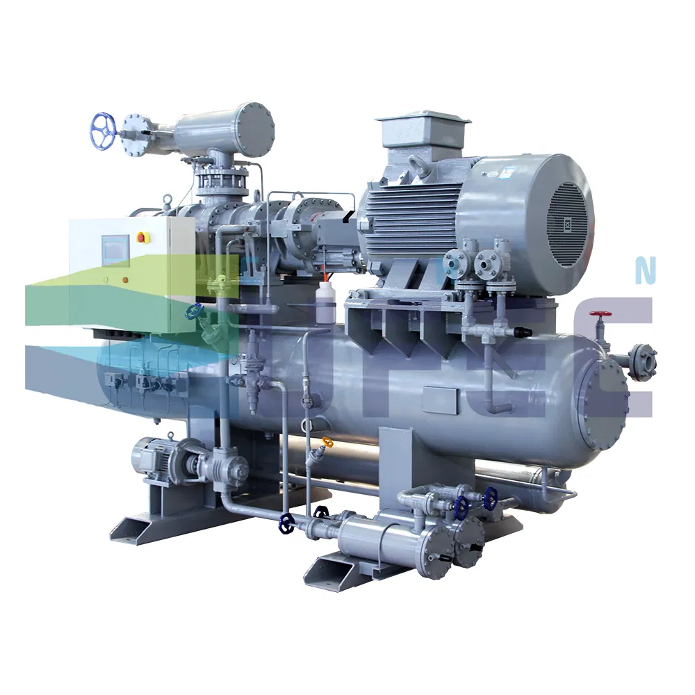 Open Type Double Stage Screw Refrigeration Compressor Unit