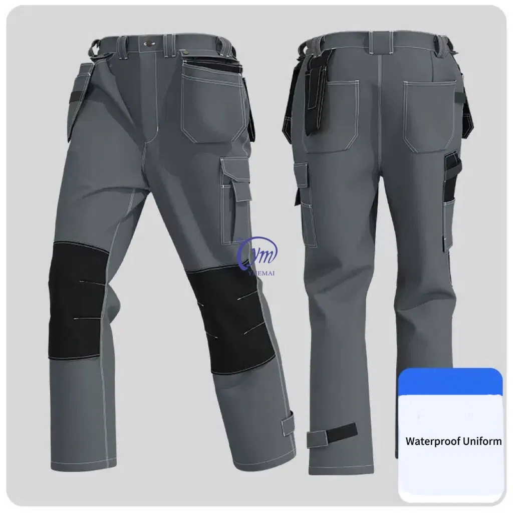 High-Quality Waterproof Multi-Pockets Moisture-Wicking Training Straight Construction Men's Work Pants