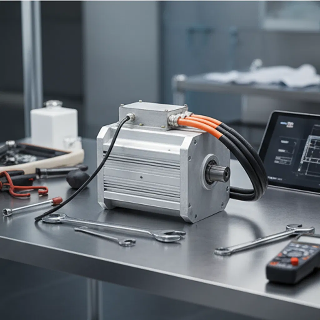 Durable Water-Cooled Synchronous Motor with IP67 Protection Level