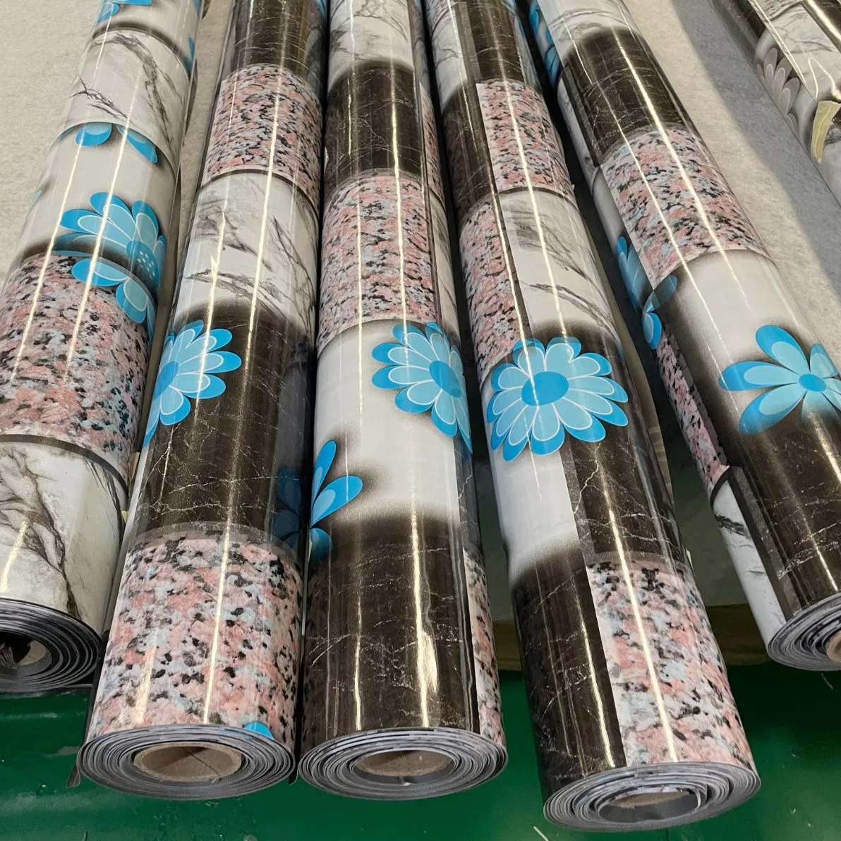 Vinyl Flooring Factory 0.32mm 0.35mm Thick Plastic PVC Linoleum Floor Mat Carpet Covering Sheet Leather Cover Vinilio Pisos Roll