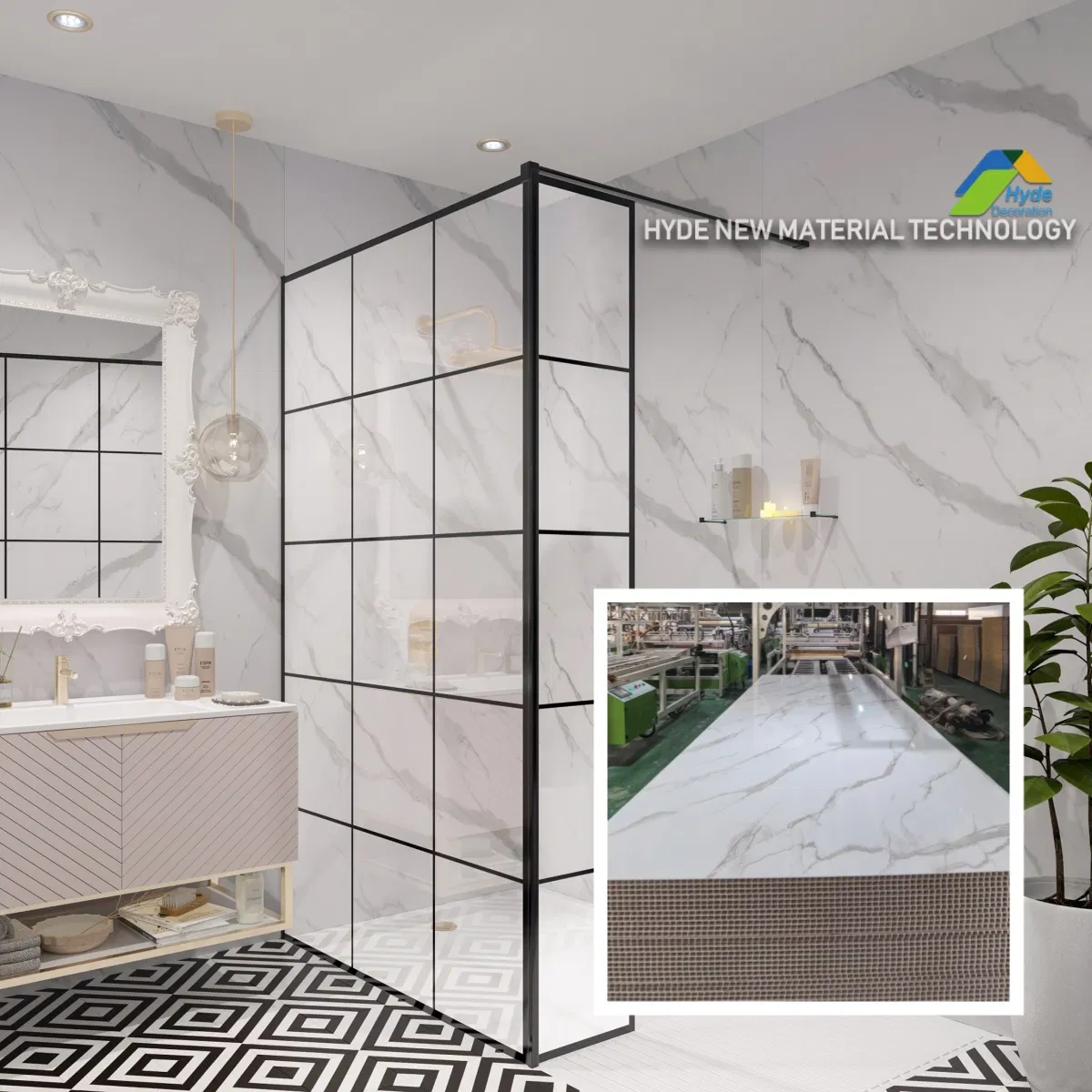 Premium Durable Large 1000X2400X10mm Plastic Tongue and Groove PVC Bathroom Wall Panels for Wetwall Shower Covering Panel