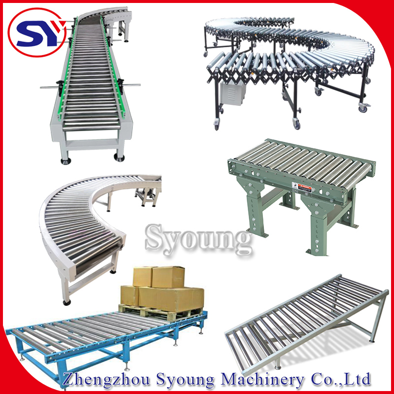 Stainless Steel Motorised Gravity Roller Conveyor Table for Pallet Carton Box Crate