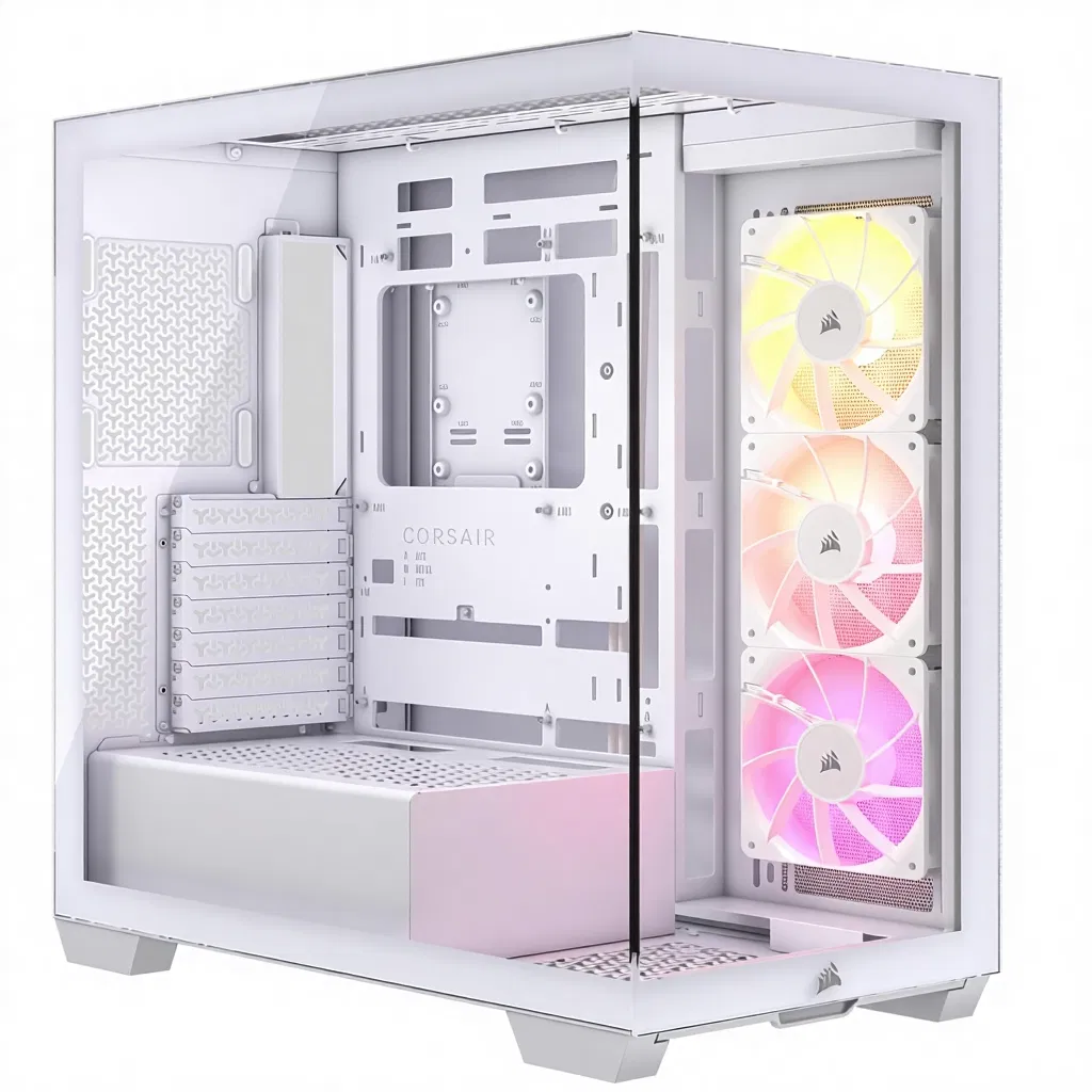 Corsair 35oox Argb Full-Tower Atxpc Case Panoramic Tempered Glass Reverse Connection Motherboard Compatible 3X