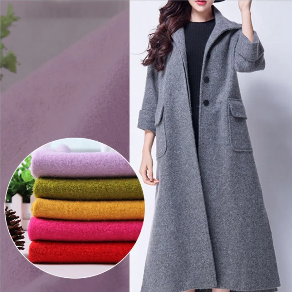 30% Wool 70% Polyester Solid Color Semi Worsted Overcoat Fabric