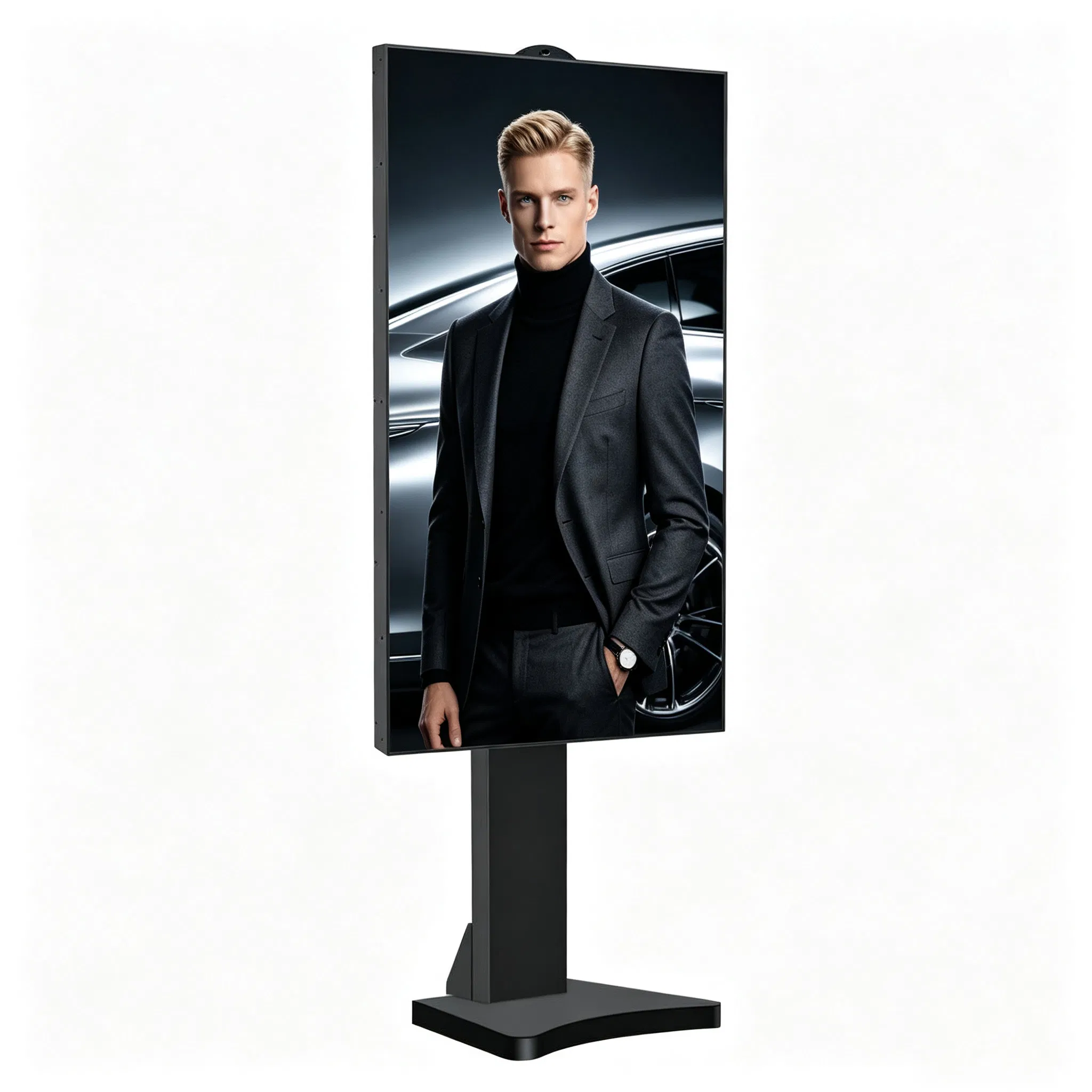 3000 Nits High Bright 55 Inch Window Facing LCD Display Car Showroom Freestanding Promotion Player