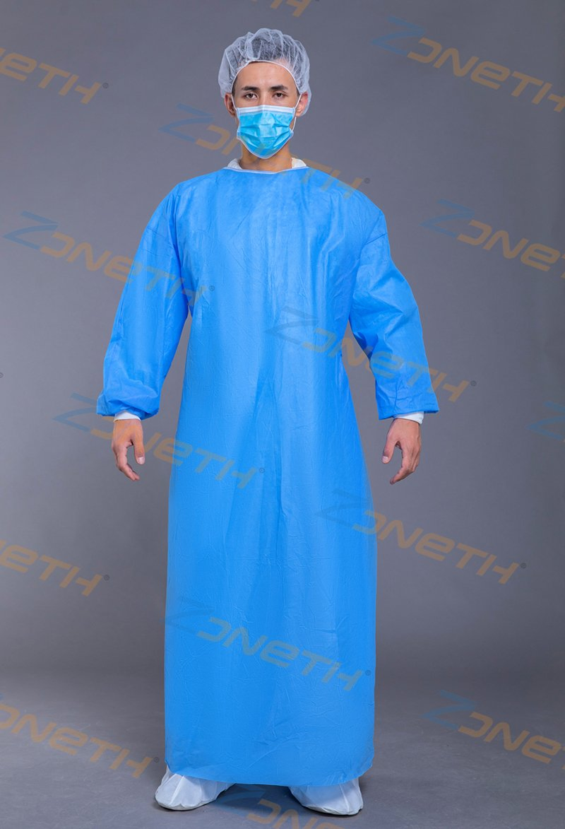 45GSM SMMS Non-Woven Ultrasonic Heat Sealing Disposable Isolation Clothing Universal Resistance AAMI Level 2 FDA CE ISO9001 ISO 13485