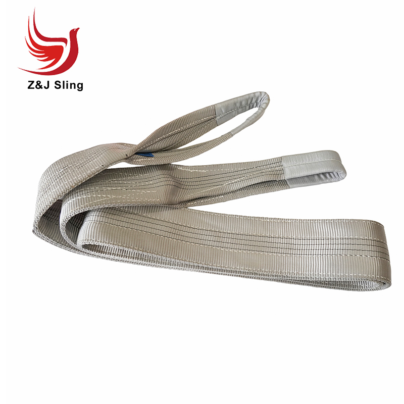 2ply Eye-Eye Polyester Flat Webbing Slings for Crane Lifting