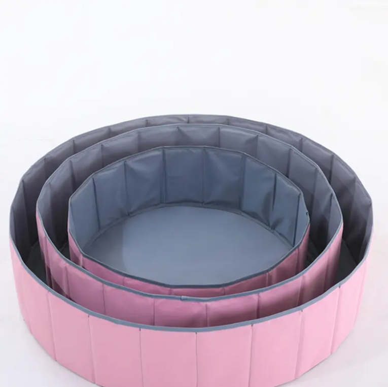 Foldable Plastic Kids Pool - Round Soft Play Ocean Ball Pit for Children
