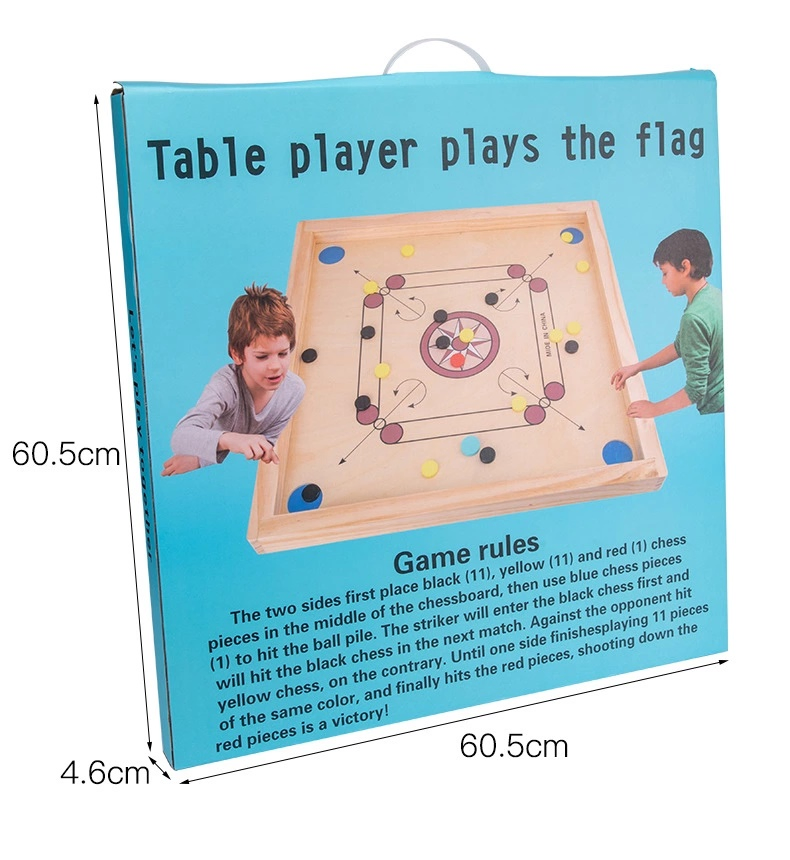 High Quality Custom Table Parent-Child Interactive Wooden Board Carrom Chess Game