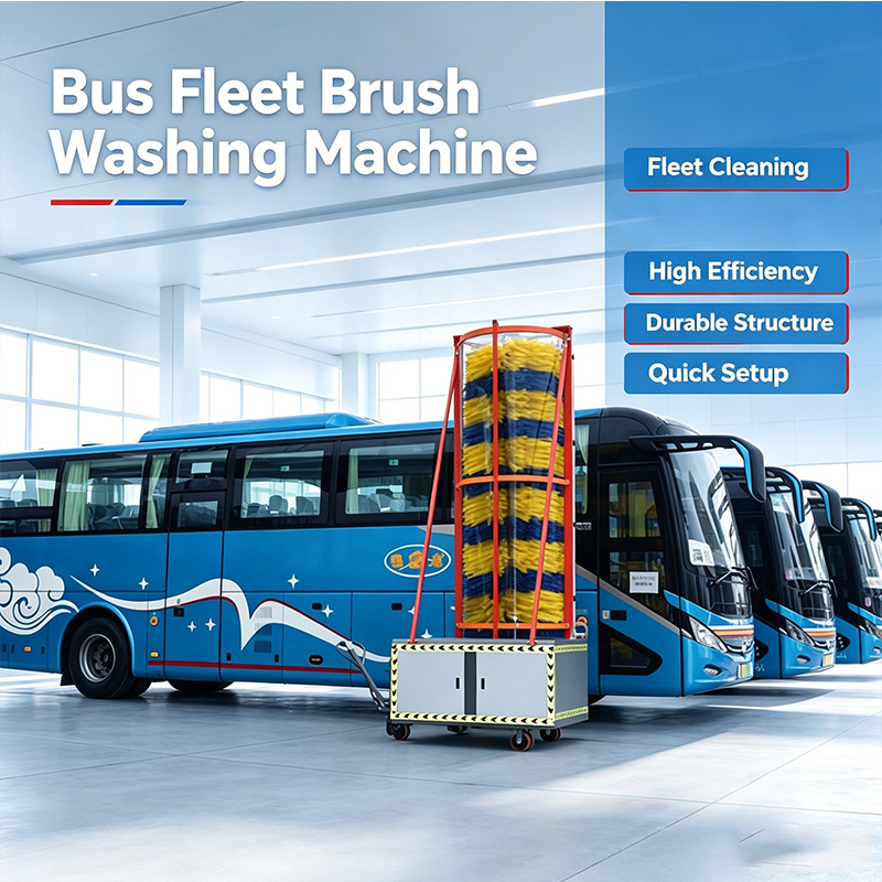 Mobile Double Brush Bus Washing Machine Commercial Lithium Powered Equipment for Coach Truck Logistics Fleet Washing