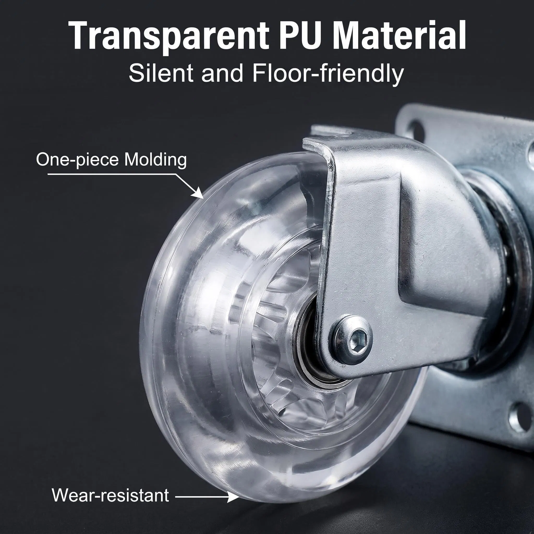 Factory Light Duty Retractable Leveling Furniture Moving Lightweight Casters with Threaded Stem