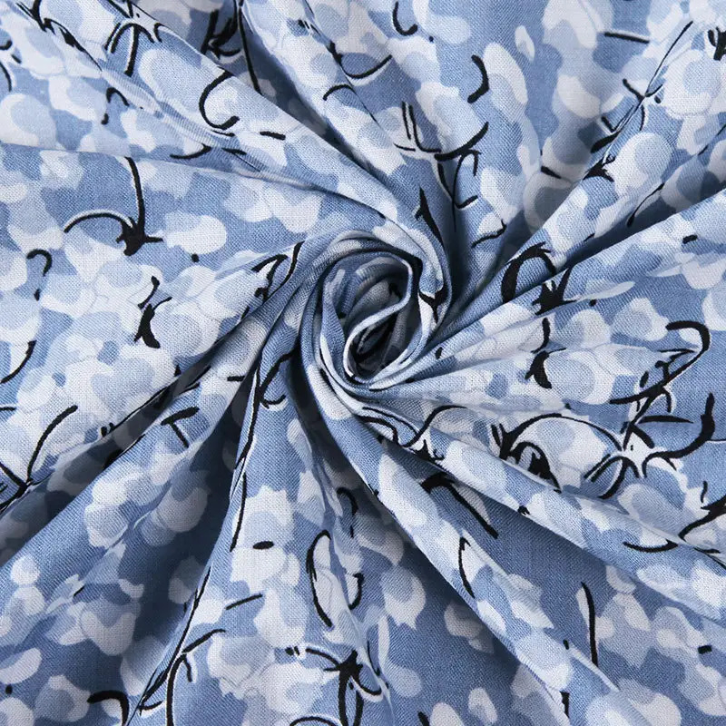 Wholesale Beach Shorts Fabric Cationic T400 Woven 4-Way Stretch Hollowed-out Fabric Gradient Printed