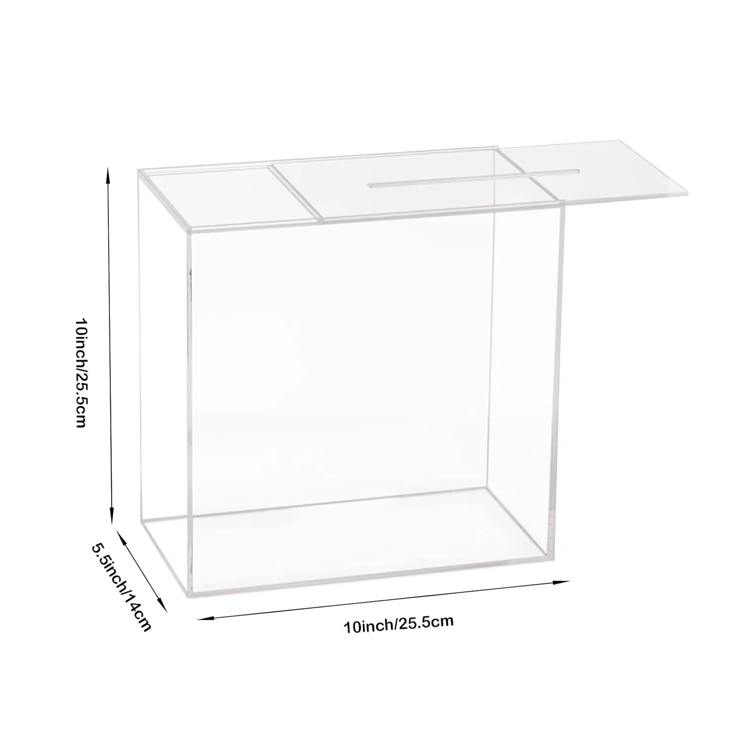 Transparent Acrylic Plastic Bill Recycling Case for Invitation Letter and Ballot