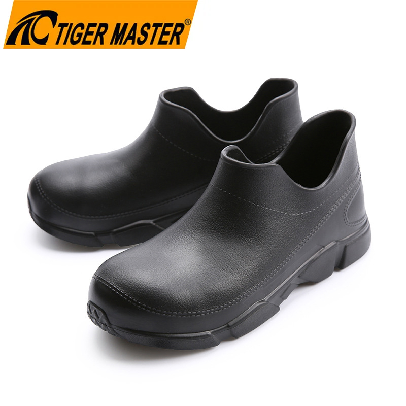 Anti-Slip Waterproof Lightweight Black EVA Chef Work Shoes for Hotel Kitchen