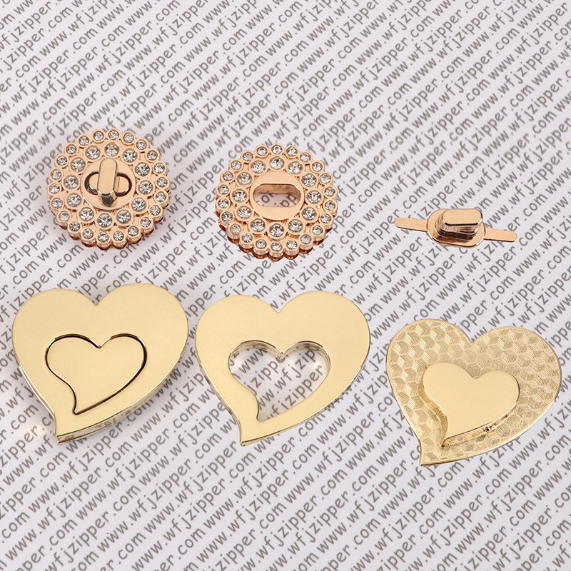 Hardware Rectangular Twist Lock Cross Buckle Accessories, Luggage Accessories Zinc Alloy Twist Lock Buckle Factory Spot Wholesale