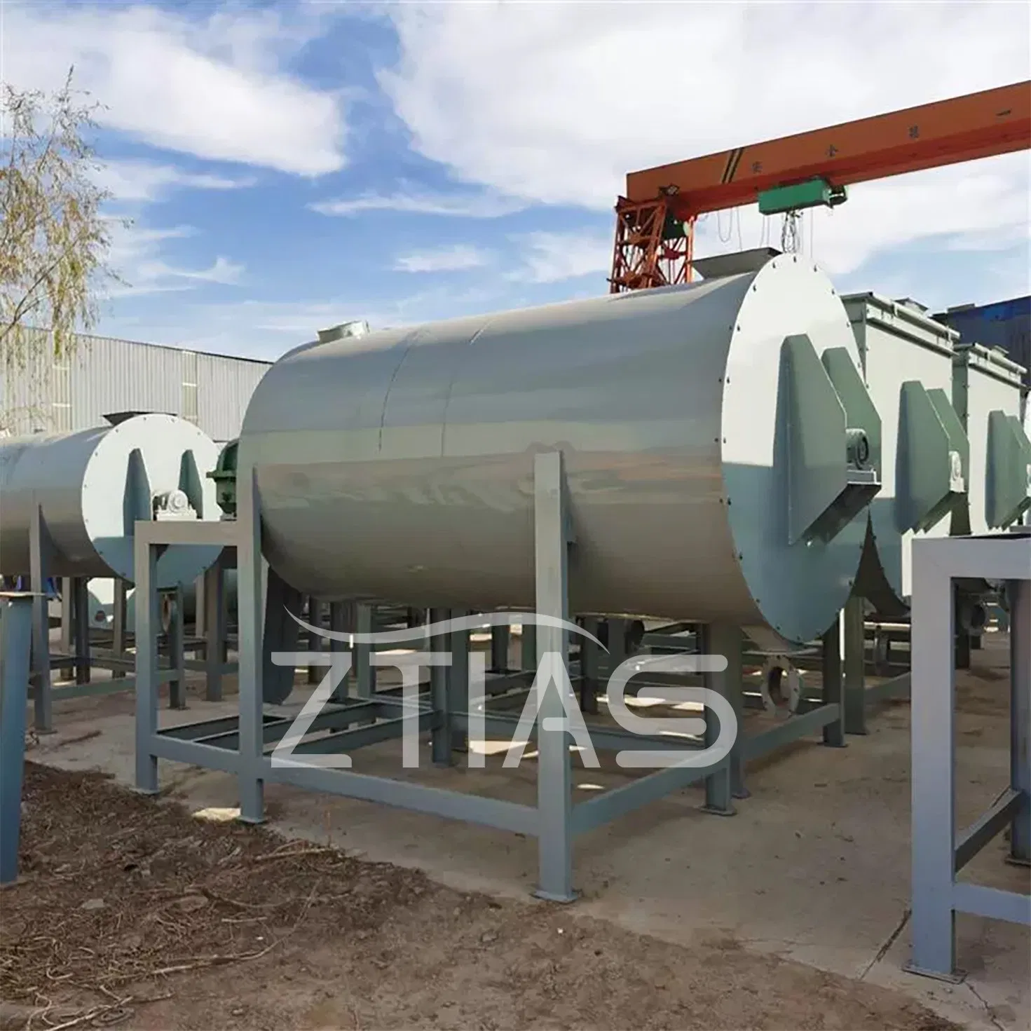 Single Axis Round Dry Powder Mixer Machine Mixing and Blending Machinery