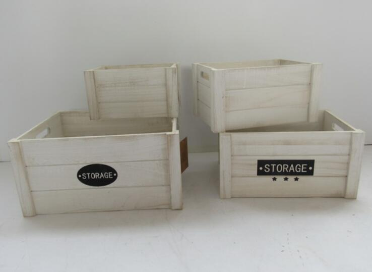 Wooden Storage Box with Built-in Handles, Food Box, Wine Box, Kitchen Box, Home Storage Container