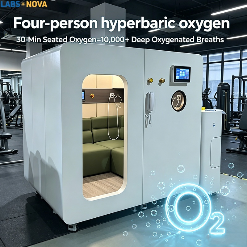 Space Efficient Compact Four Occupant Chamber 2.0ATA with Bibs System Dual Sitting Lying Mode for Private Rehabilitation Institute