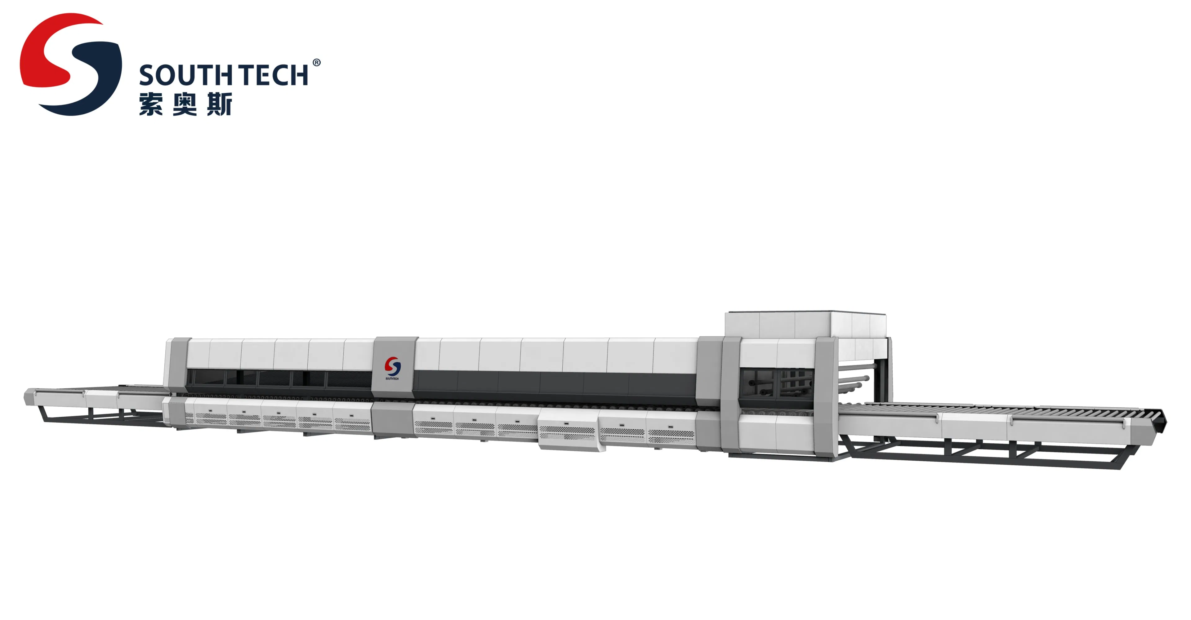 Southtech Energy Saving Zero Wind Mark Flat and Cross Bending Toughening Glass Processing Machinery with New Generation Vortech Convection (NTPWG-V Series)