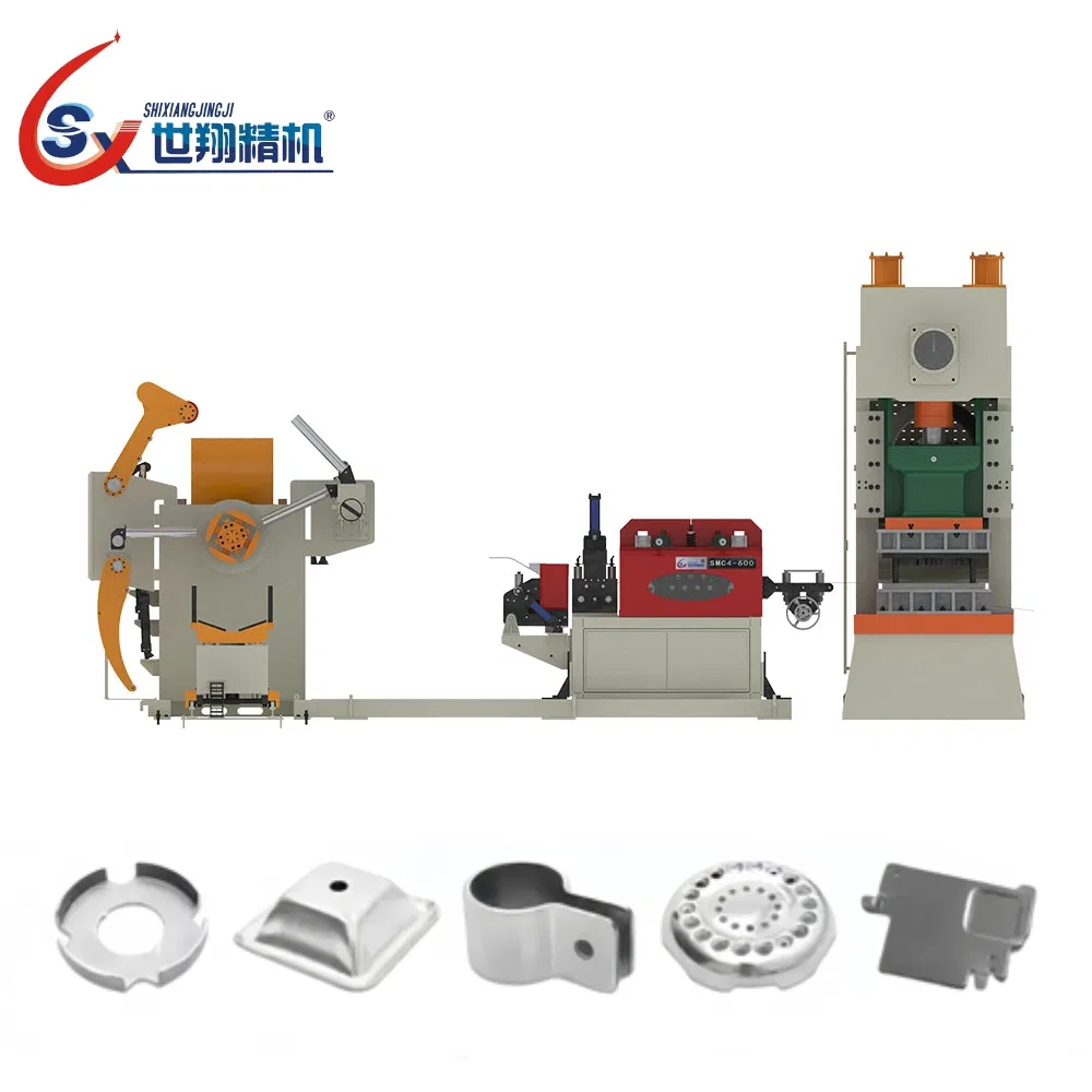 Heavy Duty Coil Feeder System SMC6 Decoiler Straightener Three in One Production Line