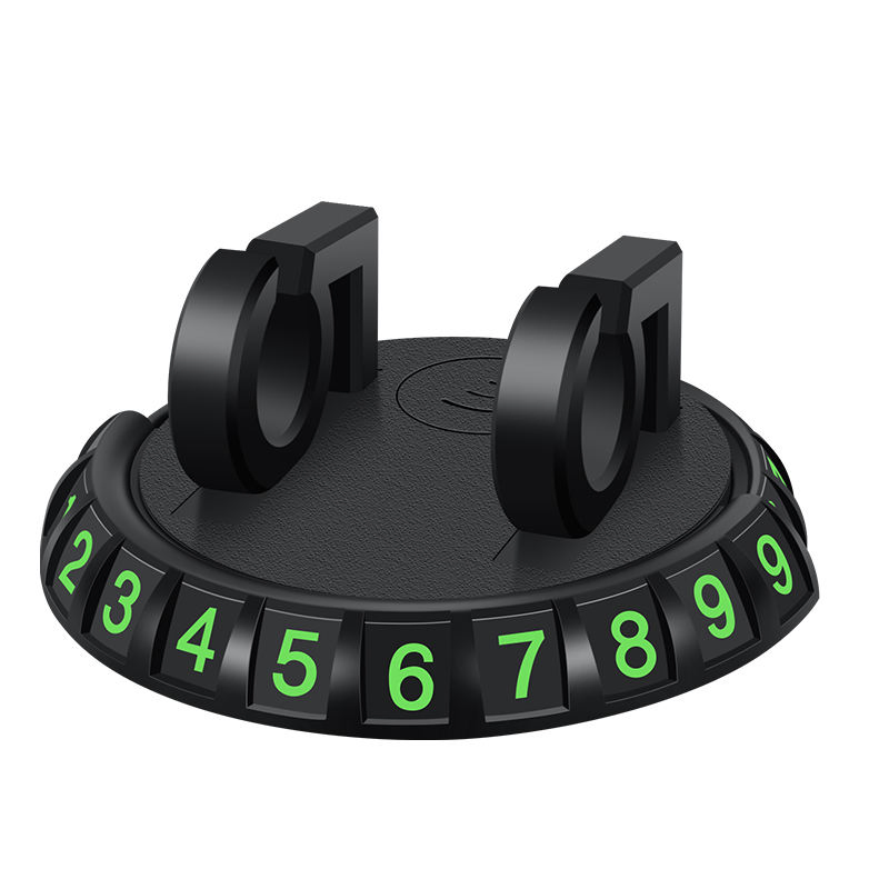 360 Rotation Parking Number Plate Universal Mobile Phone Bracket Temporary Parking Phone Number Plate Card