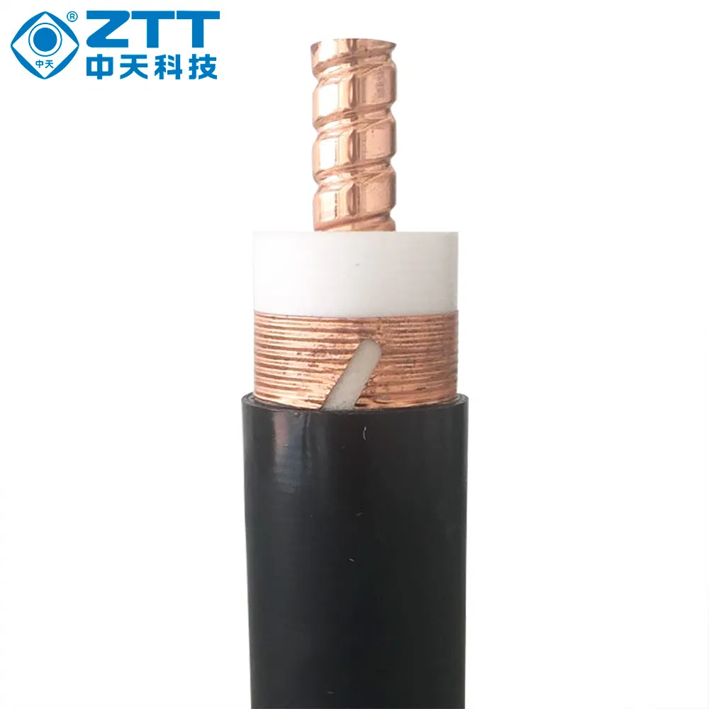 Communication 1-1/4" RF Radiation Leaky Cable Uniform Smooth Copper Flame-Retardant Leaky Cable Low Smoke Halogen-Free Fire-Retardant High Frequency