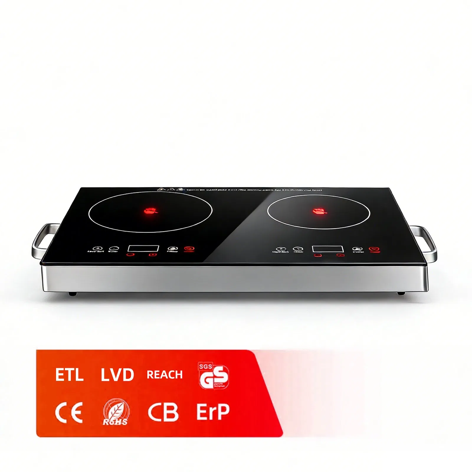 Touch Screen Double Burner Infrared Ceramic Cooker