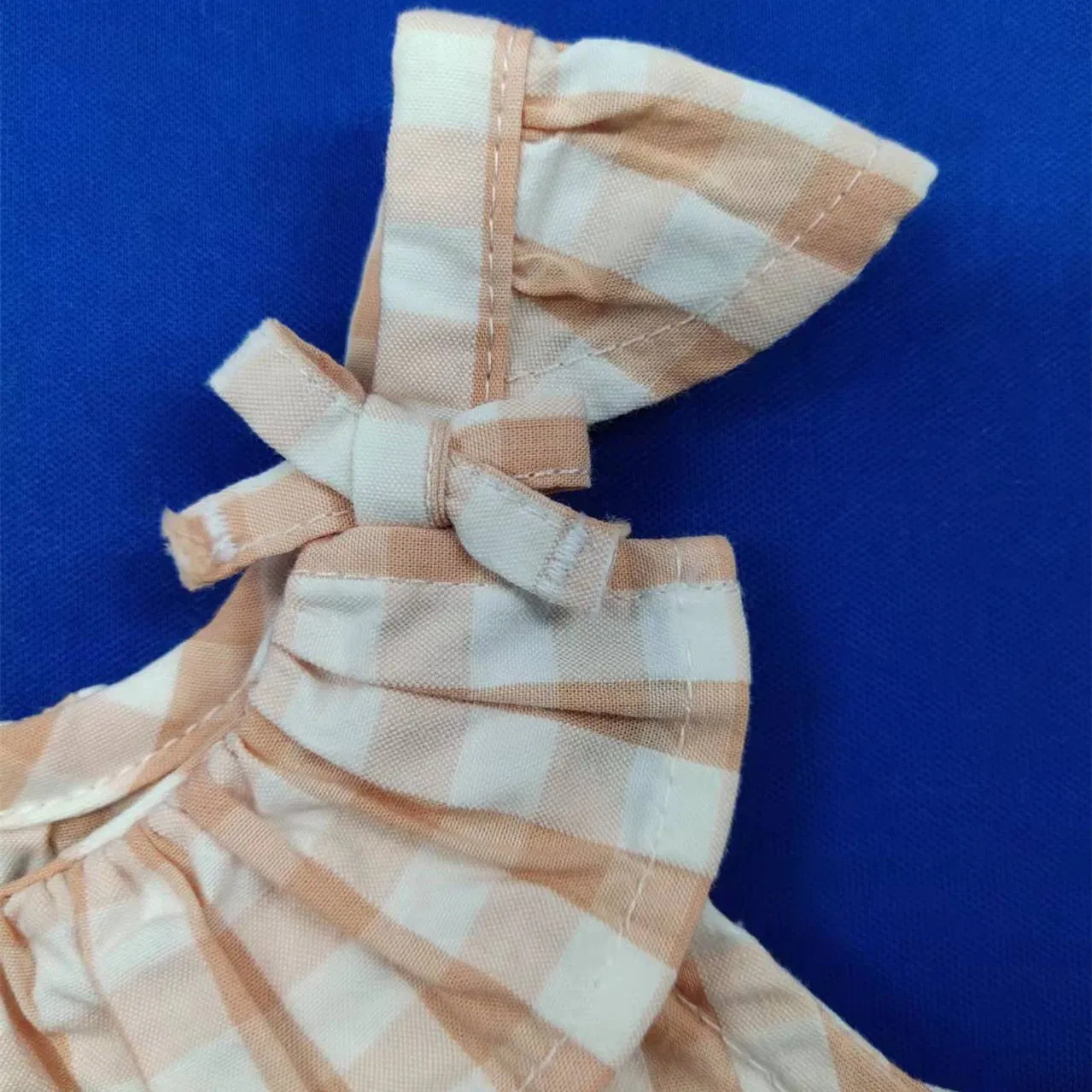 Sweet Fashion Newbie Baby Children Product Top Blouse Check Fabric Wasnhing Softer Handfeel No Sleeve Toddler Casual Pleat Ruffle Collar for Girl Kids Baby