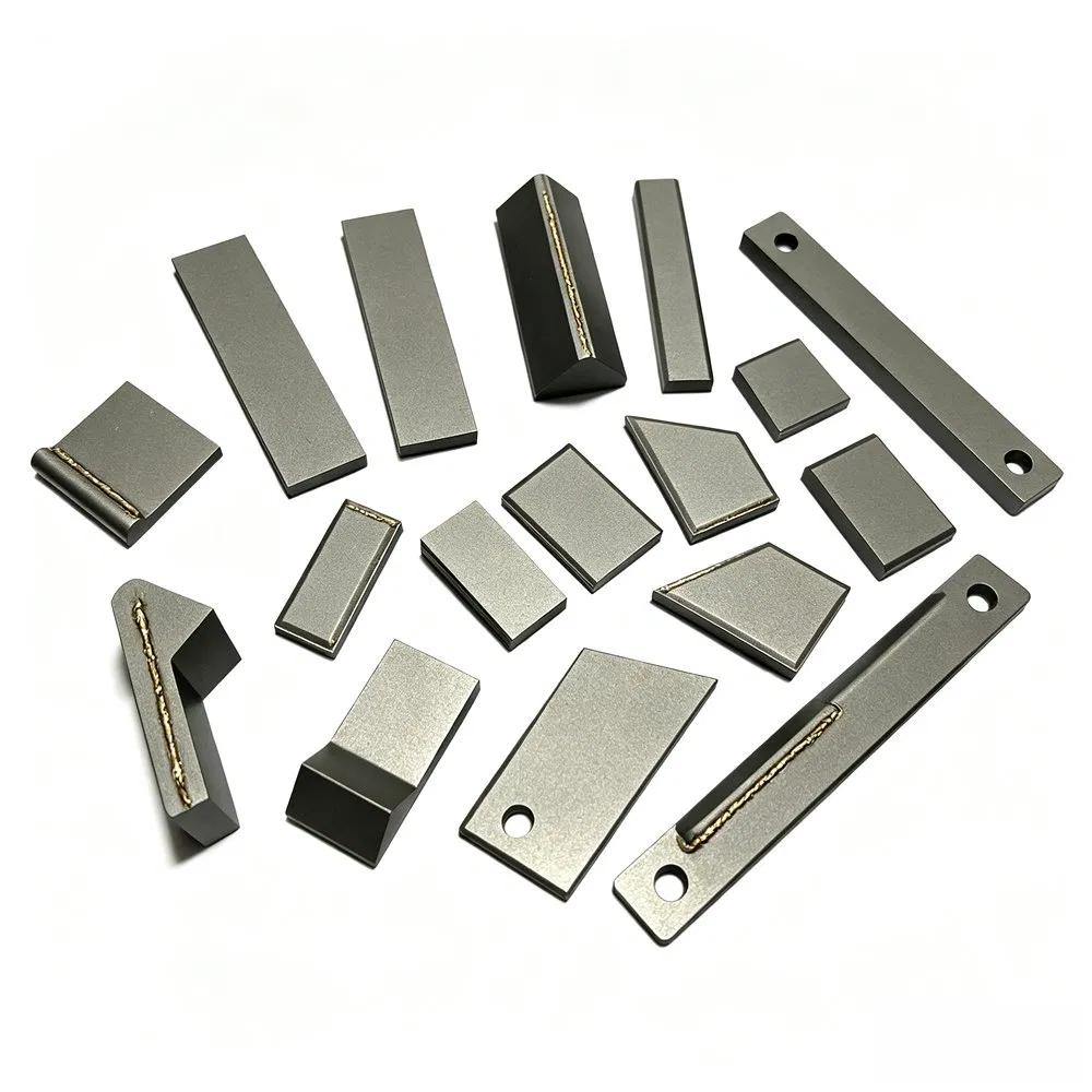 Agriculture Machinery Parts Tungsten Carbide Weld Segments, Replaceable Carbide Weld on Steel Substrate