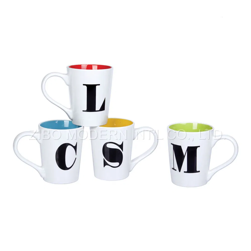 Custom Color 20oz Ceramic Mug with 2-Tone Color Letter Imprint